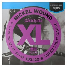 D'Addario 電吉他弦 EXL120-8 8弦/009-054, 1個, 單一商品, pink