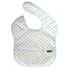 plie 防水副食品圍兜 2入, 1件, 43.乳白底天空藍愛心