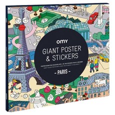 omy 著色遊戲貼紙 巴黎 POSTIK04, 1個, 混合色