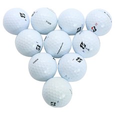 BRIDGESTONE 普利司通 UNIQUE EPIC TOUR B TIGER混合高爾夫落球A 42.67mm, 1個, 白色, 10個