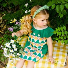 moimoln 女童款 Geo 不對稱無袖連身裙 M242OPB63P