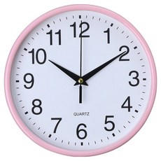 탑피아 인테리어 벽시계 20cm, 핑크