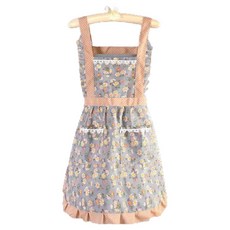 更漂亮的 廚房用公主圍裙 口袋型 70 x 75 cm, 1個, 藍色