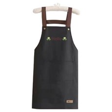 更漂亮的廚房用圍裙 Hello 68 x 71 cm, 1個, 黑色