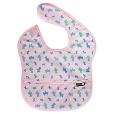 plie 防水副食品圍兜 2入, 1件, 46.粉底藍小狗