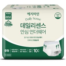 예지미인 남녀공용 데일리센스 안심 언더웨어 팬티형 성인기저귀, 중형, 10매입, 1개
