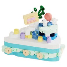 Homeflow 家居裝飾 DIY 奈米積木 甜蜜甜點 微型 DIY 套件, 1個, 06 海鹽牛奶果凍