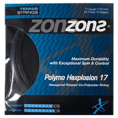 zons 網球線 POLYMO HEXPLOSION 17, 1個, 黑色