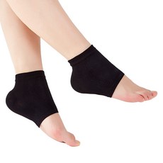 지음앤 발 뒤꿈치 보습 패드 블랙 세트, 4개입, 2개