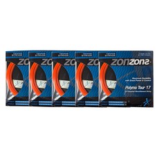 존스 POLYMO TOUR 17 테니스 스트링, 오렌지, 5개