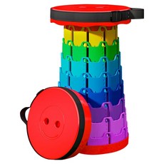 摺疊式便攜升降露營椅, 1個, 紅色