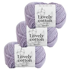 Yarna 樂芙莉棉 編織線 45g, 3個, 518 淡紫色