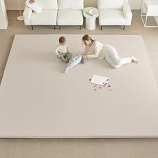 알집매트 유아용 더블제로 매트 방문설치, 샌드베이지