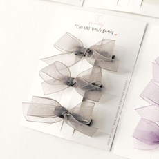 chenny bongbong 女童 Little Dreamer 蝴蝶結髮夾 3件組