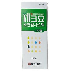 일양약품 체크요 케톤 단백뇨 소변검사 10종 스틱 키트, 100매, 1개