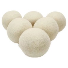 Nuhom貓咪喜歡的新西蘭乾燥機羊毛球 6cm, 6個, 白色