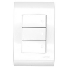 白色高級開關 3孔 120mm, 1個