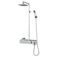 다인이엔지 두진 아이언 네모 프리미엄 선반형 욕실 해바라기 샤워수전 DB9090 방문설치, 1개