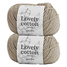 Yarna Lovely Cotton 手織毛線 45g, 2個, 508 燕麥色