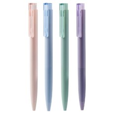 KaCO 北歐風 K7 中性原子筆 4入組 0.5mm, 1套, 粉紅色, 藍色, 綠色, 紫色