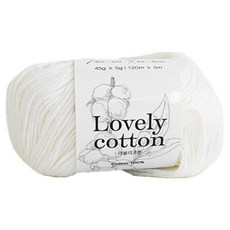 yarna 러블리코튼 뜨개실 45g, 502 아이보리, 1개