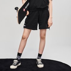 applepink 女童四分羅馬布工裝運動褲 S302