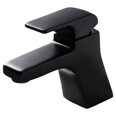 다인이엔지 두진 네모 욕실 원홀 세면대수전 리얼블랙 DL405 방문설치, 1개