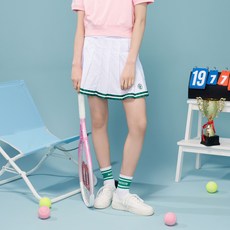 applepink 青少年梭織彈性網球裙 S384