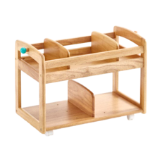 yamatoya Buono 3 兒童書架, 2層, 原木色