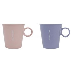 Paulus New Mix 咖啡馬克杯 2件組, 1套, 粉紅色 + 紫色