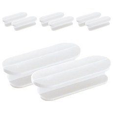 DAILYSHARE 黏貼式簡約迷你門把, 8個, 白色