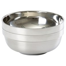 O'lbia SUS304 雙層麵碗 18cm, 銀色, 2個