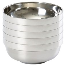 O'lbia SUS304 雙層麵碗 18cm, 銀色, 5個