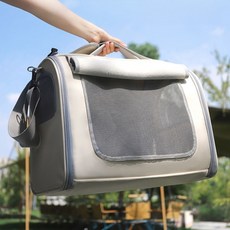 寵物三面通風外出提籠, 1個, 奶油色