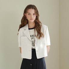 SOUP 女款西裝領短袖短版夾克 SA5JK90