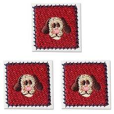 동대문단추왕 열접착식 자수 와펜 패치, 개, 3개