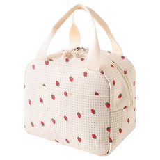 Miso Roun 可愛風格午餐保冷袋, 草莓, 1個