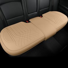 River Fox 2025年款 豪華全包覆打孔後座皮革汽車坐墊, 1個, 馬鞍棕