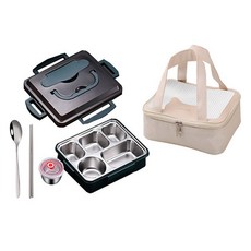 Hib&Body 304不鏽鋼便當袋套組, 1套, 藍色