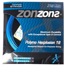 존스 테니스 스트링 POLYMO HEXPLOSION 18, 블루, 1개