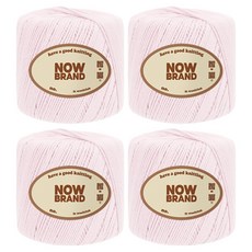 WoolClub NOWBRAND 高級紮實100%棉紗, 4個, 04 粉彩粉紅