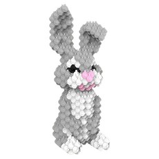 卡德樂 微笑兔子積木 3D 立體組裝 DIY 套組, 1個, 混合顏色