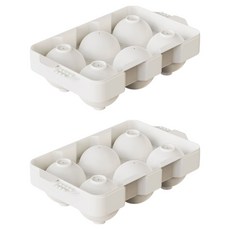 YoGoMoJi 大冰球製冰盒 6格, 2個, 單一顏色