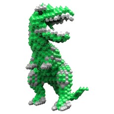 卡德萊 暴龍積木 3D 立體組裝 DIY 膠囊套組, 1個, 混合顏色