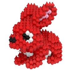 카데레 루비토끼 블럭 3D 입체조립 DIY 키트, 혼합색상, 1개