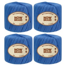 WoolClub NOWBRAND 高級紮實 100% 棉紗, 4個, 22 海洋藍