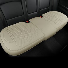 River Fox 2025年款 奢華全包覆透氣孔後座皮革汽車坐墊, 1個, 香草米