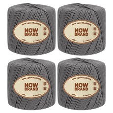 WoolClub NOWBRAND 高級紮實 100% 棉紗, 4個, 32 灰色
