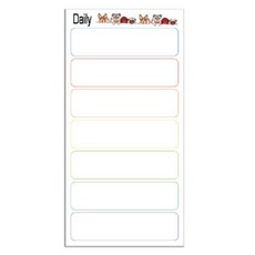 세컨드베스트 귀여운 동물 메모보드 화이트 daily, 자석