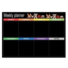 세컨드베스트 귀여운 동물 메모보드 블랙 weekly, 자석